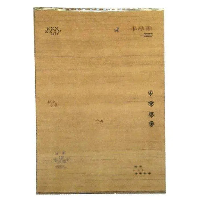 One Of The Kind Indian Hand-Knotted Gabbeh Rug 7'10" X 5'6"